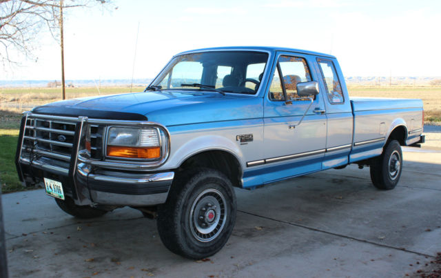 1993 ford f250 xlt extended 7.3 turbo diesel 4x4 5-speed long bed pickup truck