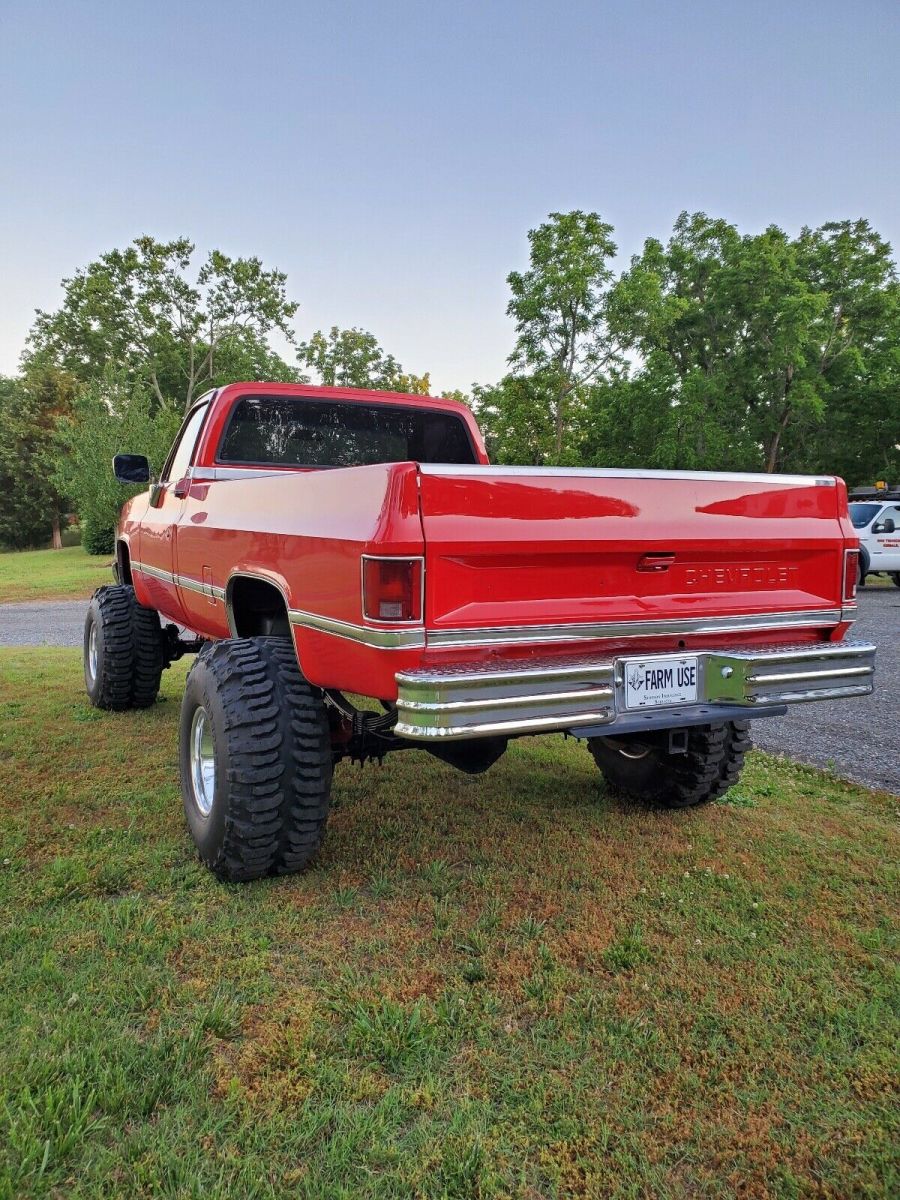 1986 chevrolet k30 pickup red 4wd automatic silverado