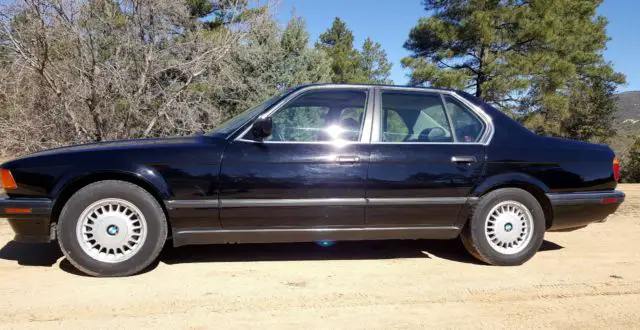 1990 bmw 735i - rust free time capsule! low miles triple black! garaged kept!
