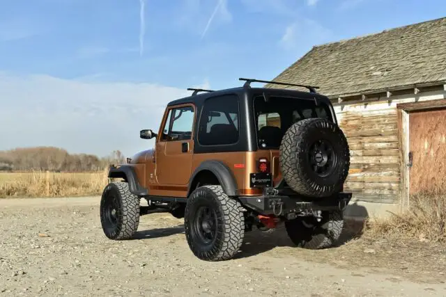 1976 jeep cj7 658 miles orange cummins r2.8 turbo diesel automatic
