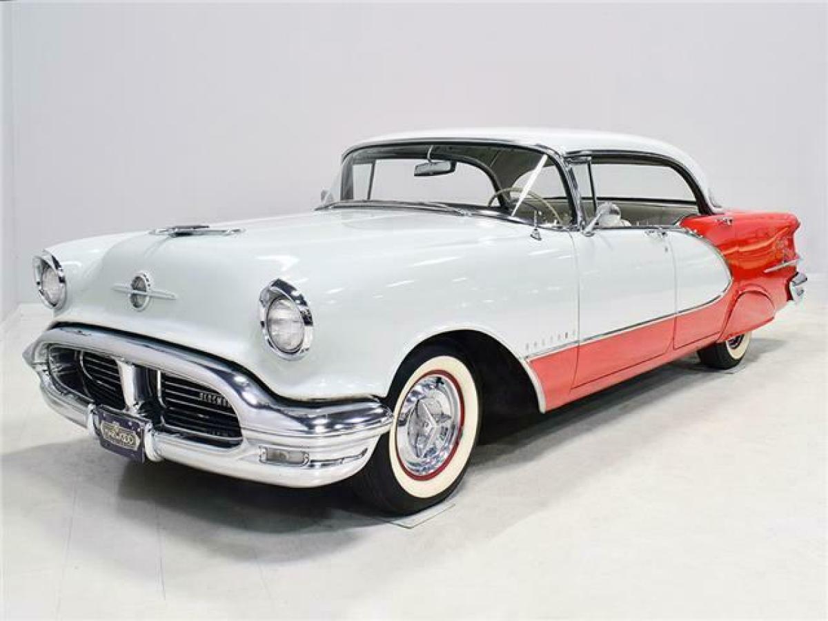 1956 oldsmobile 98 41149 miles red and white 4-door 324 cubic inch v8 automatic