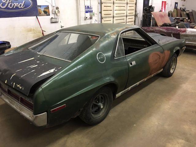1970 amx 360 4 barrel - factory 4 speed, tach, twin grip posi , glen green