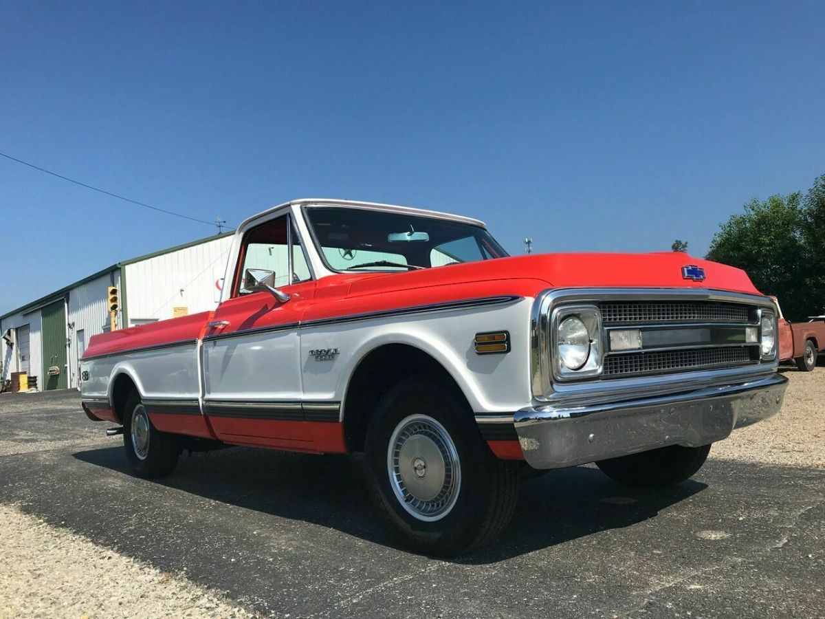 1970 chevrolet c10 cst 95k miles orange pickup truck v8 5.7l automatic 3-sp