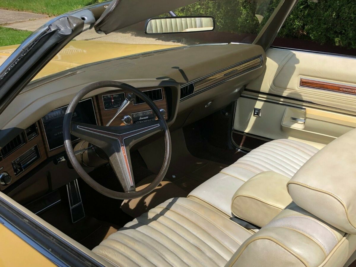 1973 buick centurion convertible 455hp 4v carb dual exhaust - colonial yellow