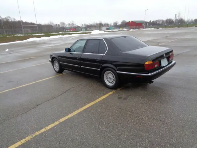 1988 bmw 735i black super rare 5 speed manual no reserve auction !!!!!!