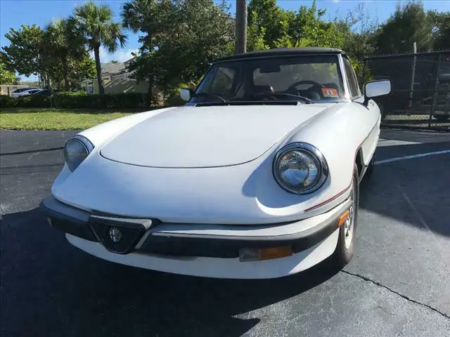 1985 alfa romeo spider veloce 55,345 miles white veloce 2dr convertible manual