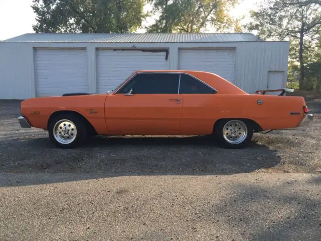1974 orange dodge dart swinger hardtop 2 door coupe factory a/c 318 v8 motor