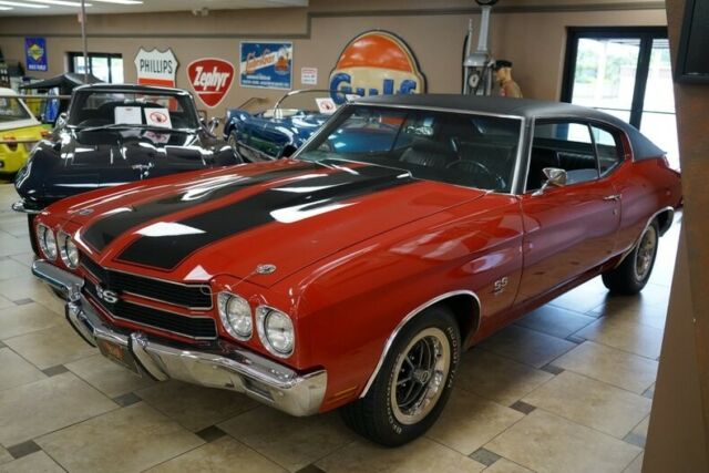 1970 chevrolet chevelle ss396 0 cranberry red w/ black 396c.i. turbo-hydramatic