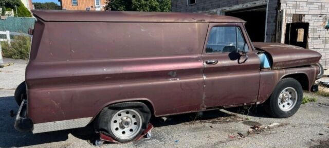 1965 chevrolet c-10 panel van project hot rod truck van purple rwd manual