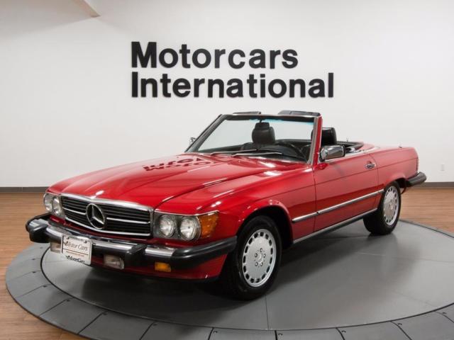 1988 mercedes-benz sl-class 560-class 560 sl 76500 miles red 5l na v8 single ov