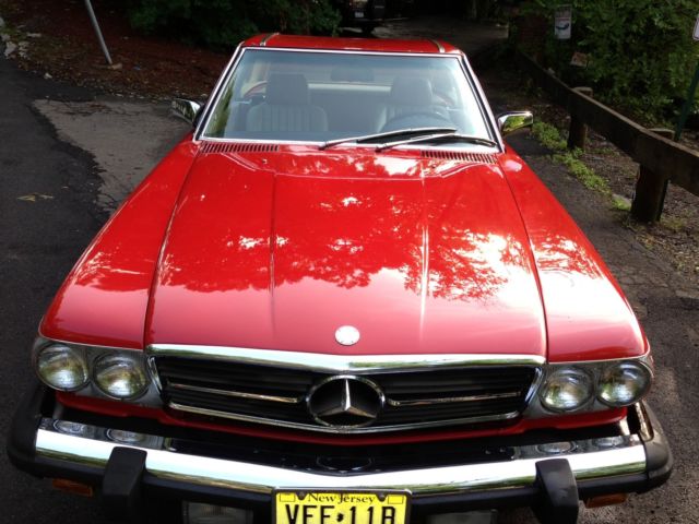 1989 mercedes benz 560 sl convertible new top low miles showroom classic red