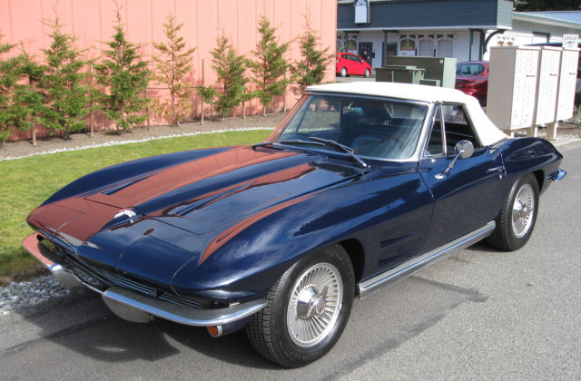 1964 chevrolet corvette roadster 327 cu 365 hp convertible 64 two tops