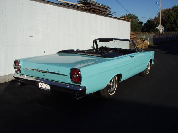 vintage classic 1966 ford galaxie 500 convertible,352 8 cyl turquoise blue