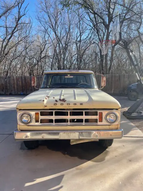 1968 dodge d/w series pickup yellow rwd automatic custom