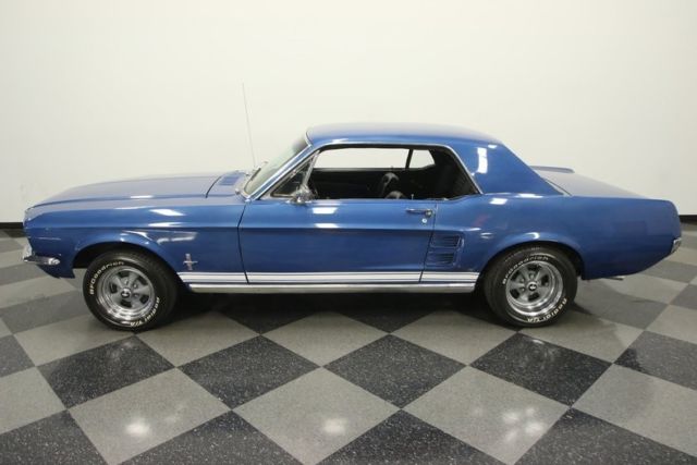 1967 ford mustang 91565 miles acapulco blue coupe 289 v8 3 speed automatic