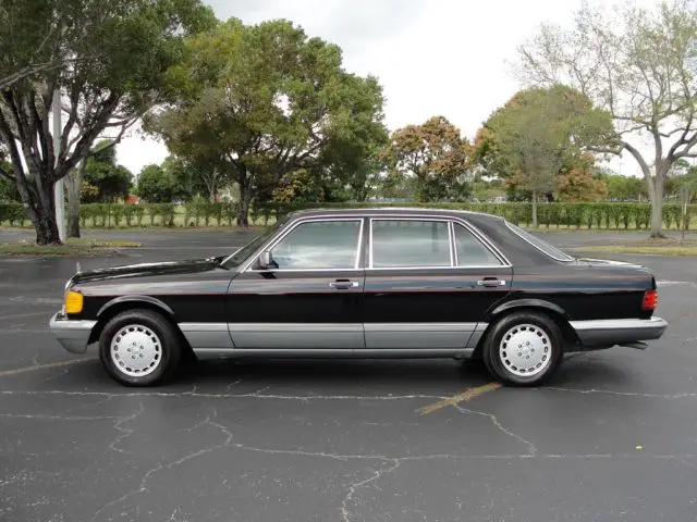 1988 mercedes benz 560sel sedan black with tan, florida car. clean carfax