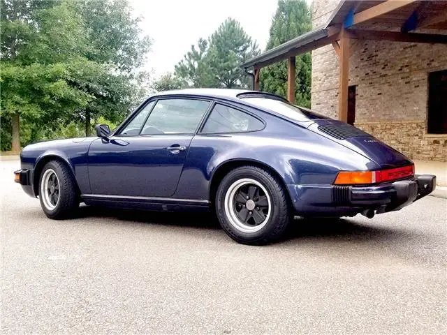 1986 porsche 911 carrera 3.2l rare prussian blue metallic with blue interior