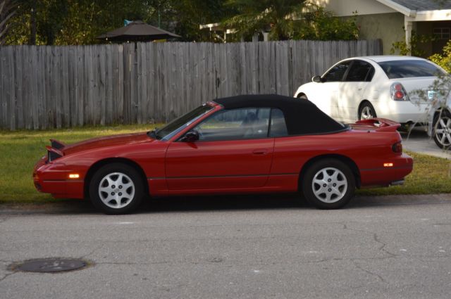 nissan 240sx se s13 convertible, red