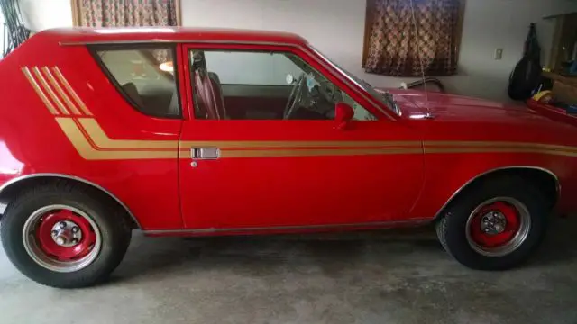 1977 amc gremlin red car sporty coupe hatchback vintage hot muscle