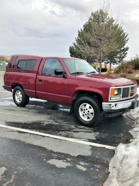 1991 gmc sierra 4x4 sl regular cab short bed v6 4.3 5-speed manual transmissio