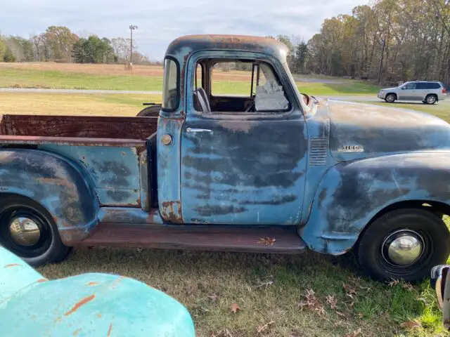 1954 chevrolet pickup 3100 5 window pickup blue rwd manual blue patina shortbed