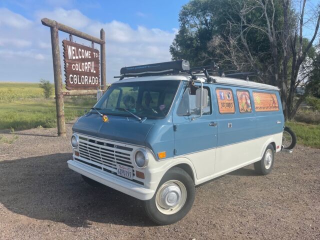 1969 ford econoline van blue rwd automatic camper