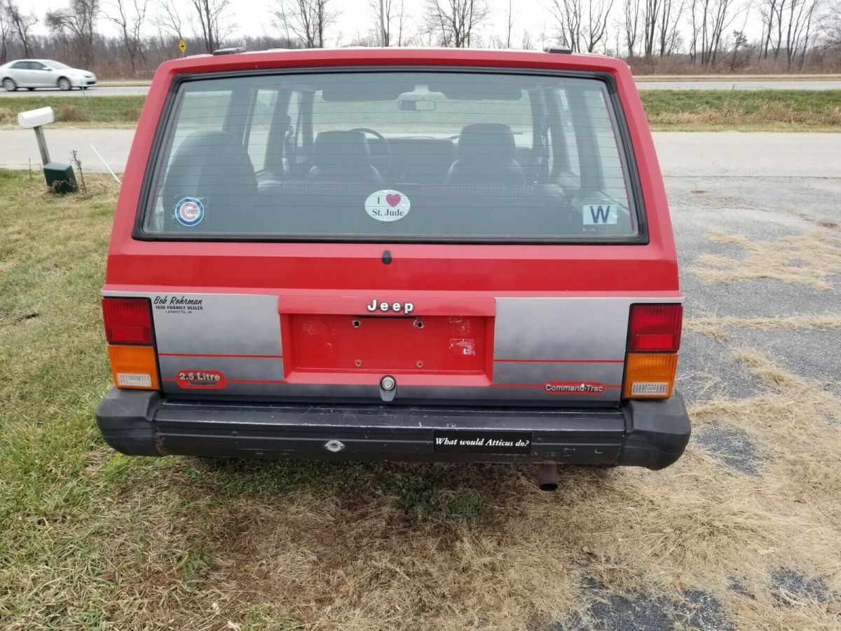 1986 jeep cherokee red 4wd automatic 94k original miles,oneowner clean autochekc