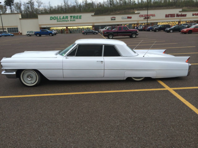 1963 cadillac deville coupe white air ride bagged