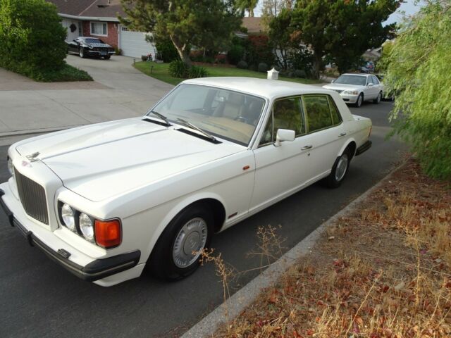1989 bentley turbo r sedan 4dr porcelain white 91,831 miles rolls royce clean