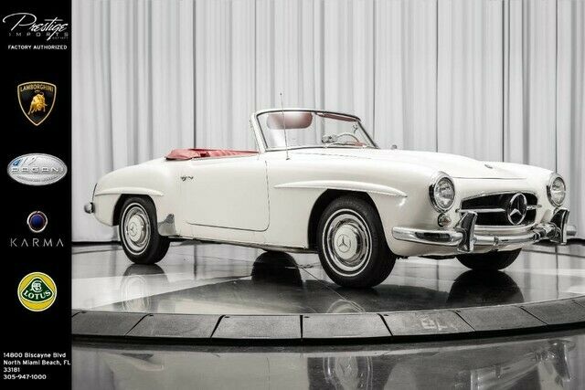 1961 mercedes-benz 190sl convertible manual white