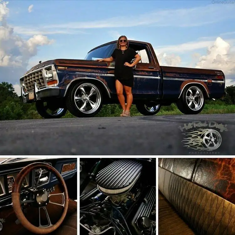 patina hot rod ford shop truck chevy c10 rat street c-10 f100 leather interior