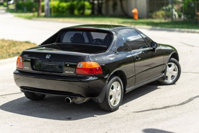 1993 honda civic del sol si targa top clean carfax 86k rare black/black