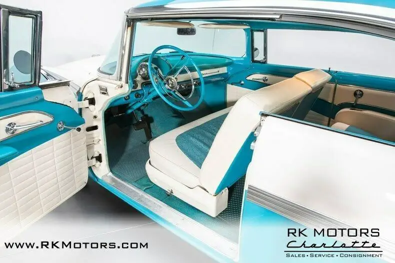 1956 ford fairlane victoria peacock blue hardtop 292 v8