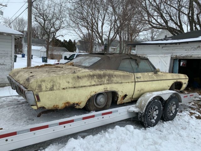 barnfind 1968 impala ss 396 convertible ps,pb,ac, pw, power seat, remote mirror