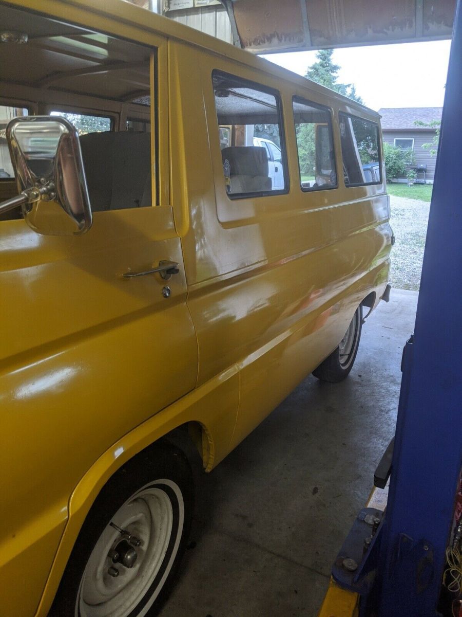1964 dodge a100 van yellow rwd manual