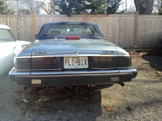 12 cylinder convertible jaguar xjs silver blue front end damage theft recovery
