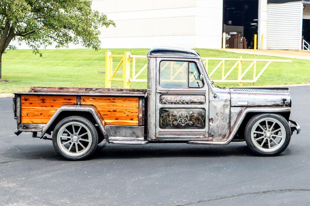 1947 willys overland restomod with supercharged 350ci v8 patina