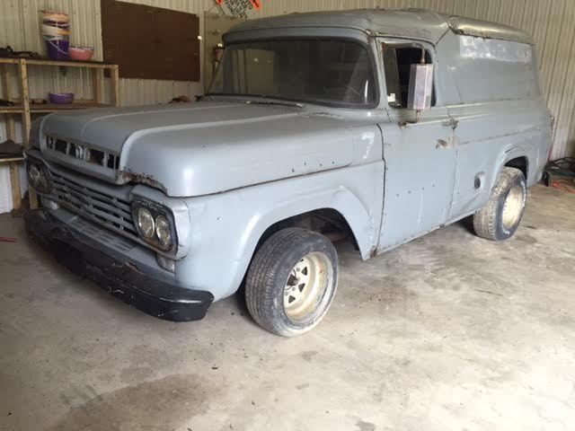 57-59? ford f-100 panel van truck hot rat street rat rod runs great lot drives