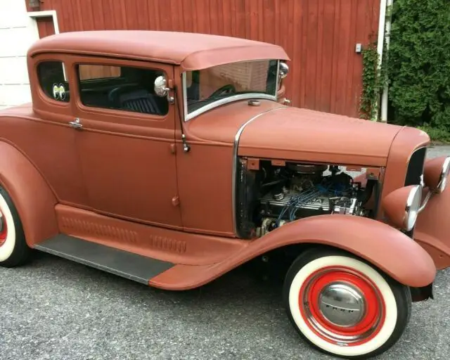 1931 ford model a coupe v8 primer red great condition!!!