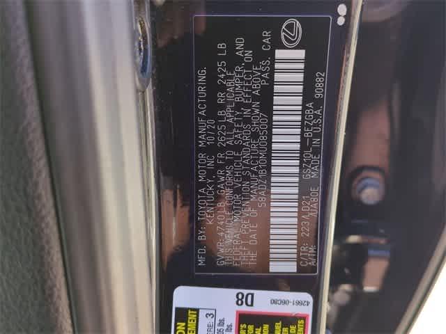 2021 lexus es 350 base