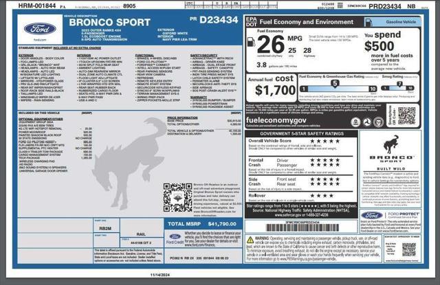 2023 ford bronco sport outer banks