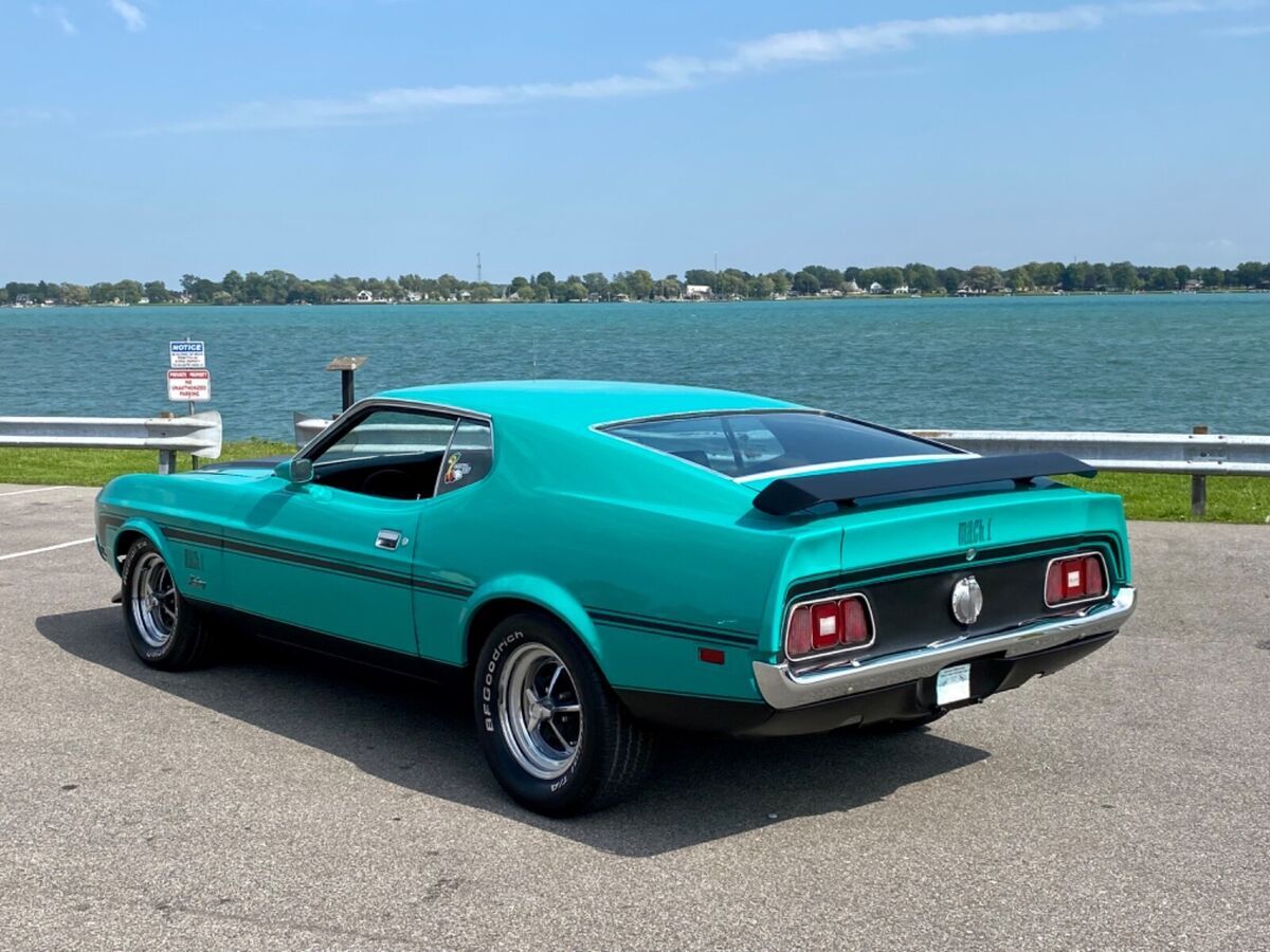 beautiful 1971 ford mustang mach 1 real 429 cobra jet grabber green - no reserve