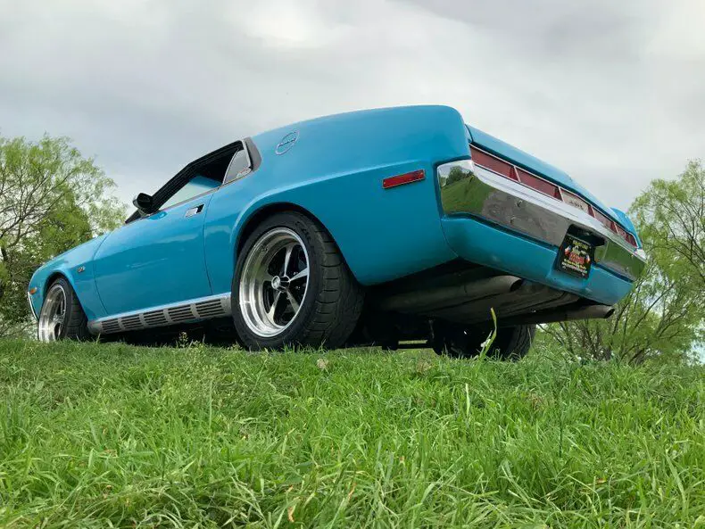 1970 amc amx big bad blue go-pack ac o/d auto built 401 9497 miles big bad blue