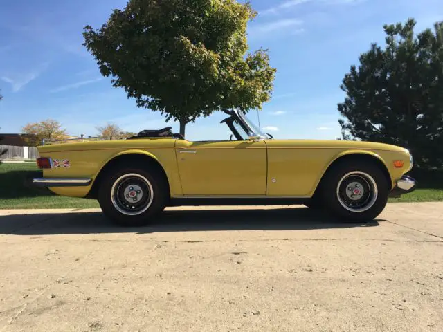 1974 triumph tr-6 yellow only 75,755 miles make offer