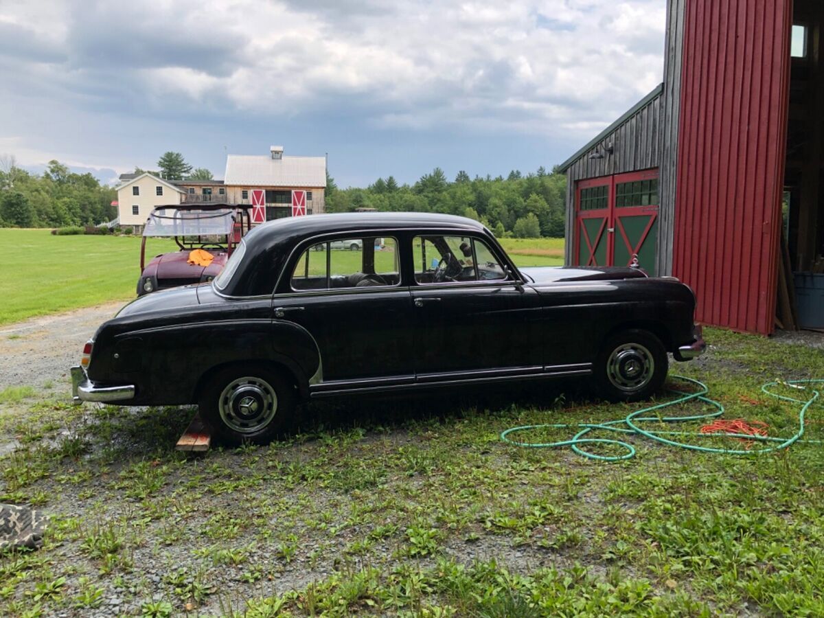 1956 mercedes-benz 220 a sedan black rwd manual