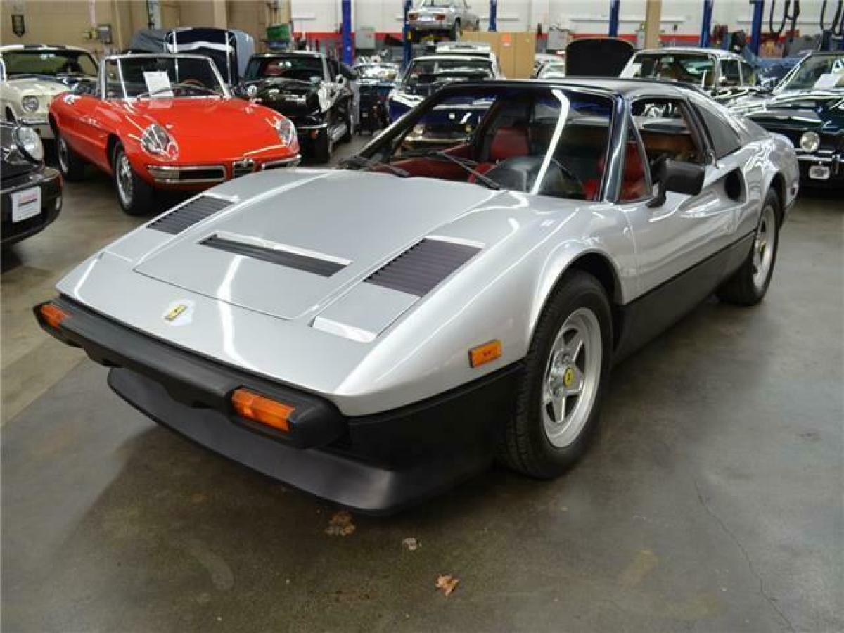 1983 ferrari 308 gts 54k orig mi silver/red conv 5 speed manual,stock,w/records