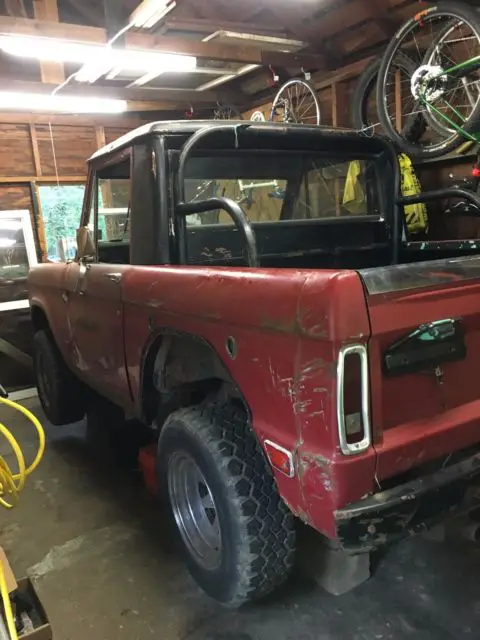 1968 ford bronco half cab, 3 spd manual, 170ci i6