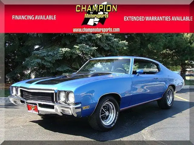 1972 buick gs recreation 72311 miles stratomist blue coupe a