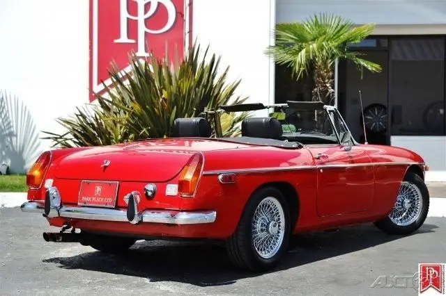 1972 mgb mkiii roadster, 1.8l, red on black, chrome bumpers, fabulous example