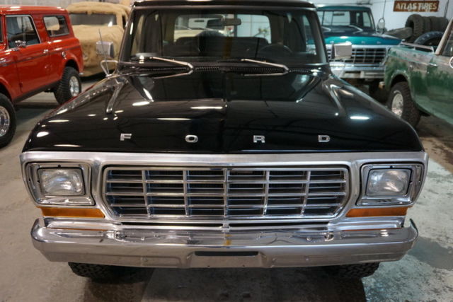 rare 1978 ford bronco ranger xlt, 4x4, factory triple black, 400 v8